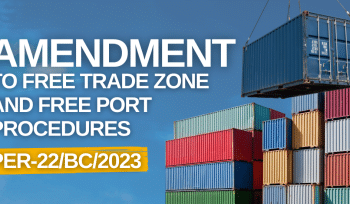 Amendment to PER-22/BC/2023 concerning Procedures for the Entry and Exit of Goods in Free Trade Zones and Free Ports